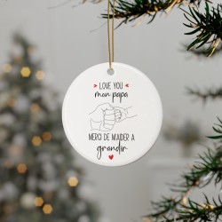 Décoration céramique Ornement sapin de Noël - Idée Cadeau pour Meilleure Amie - Soeur de coeur