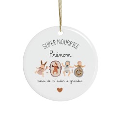Idée cadeau avec prénom personnalisé remerciement métier - Super nourrice merci