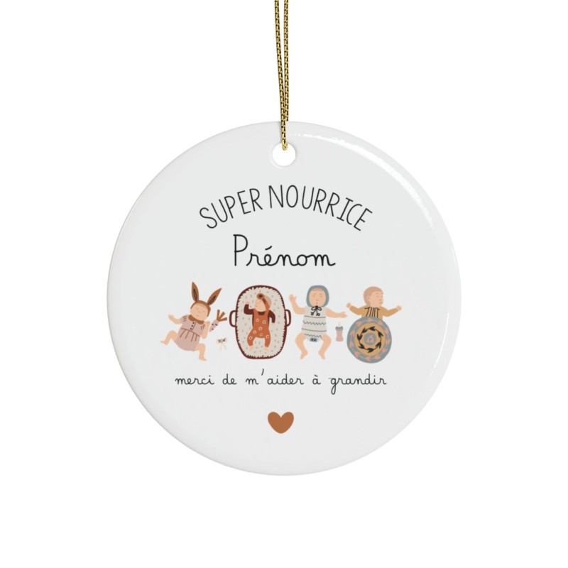 Idée cadeau avec prénom personnalisé remerciement métier - Super nourrice merci
