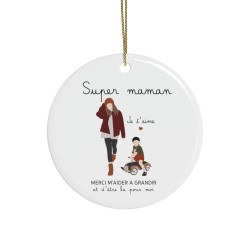 Idée cadeau avec prénom personnalisé remerciement mères - Super maman merci